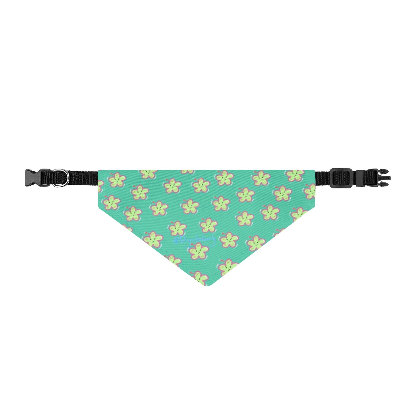 Cute Teal Shamrock Clip-On Dog Bandana – Lucky Clover Drool Bib & St. Patrick’s Day Neck Scarf (Adjustable, Easy On/Off)