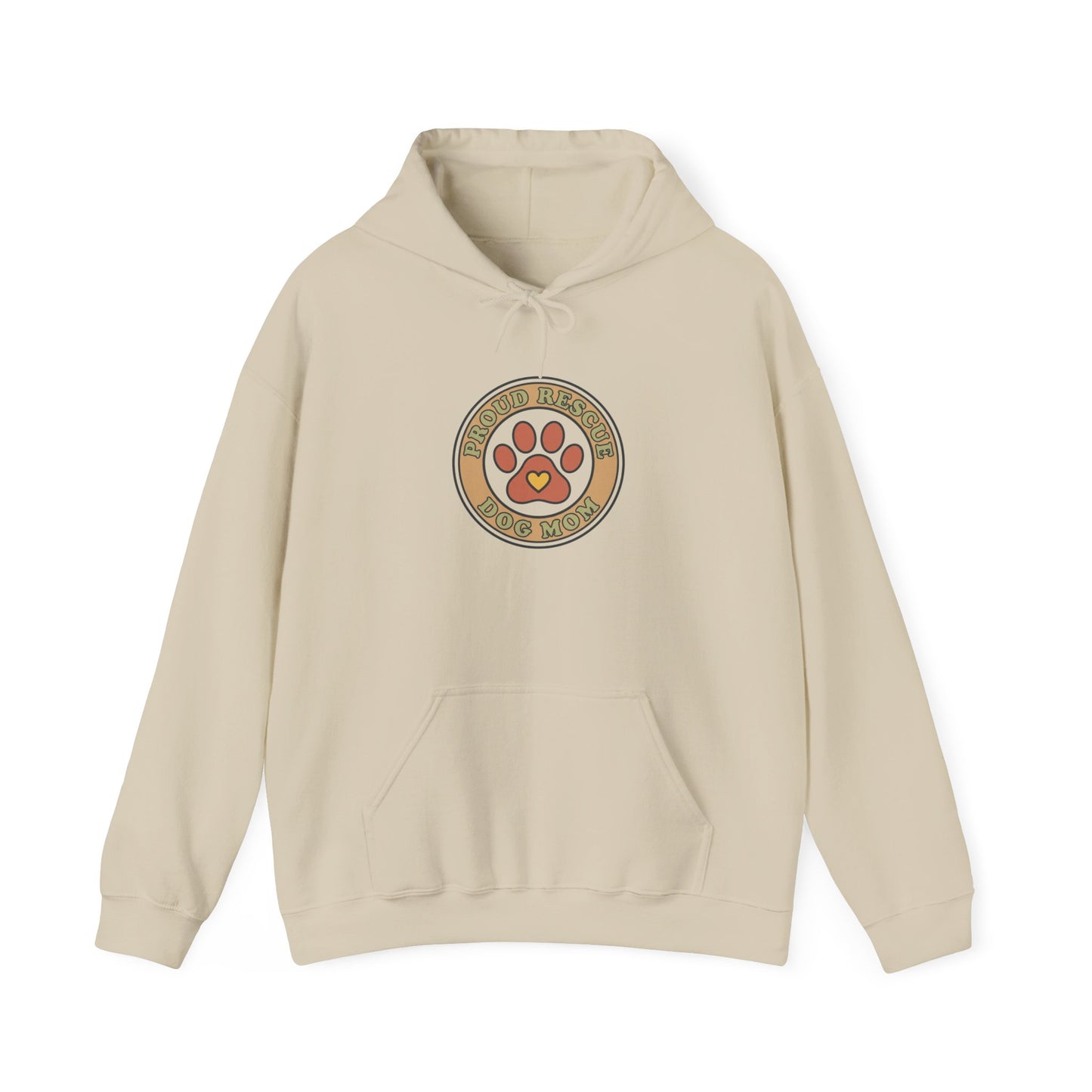 Dog Mom Paw Emblem Hoodie | dog mom, fur baby