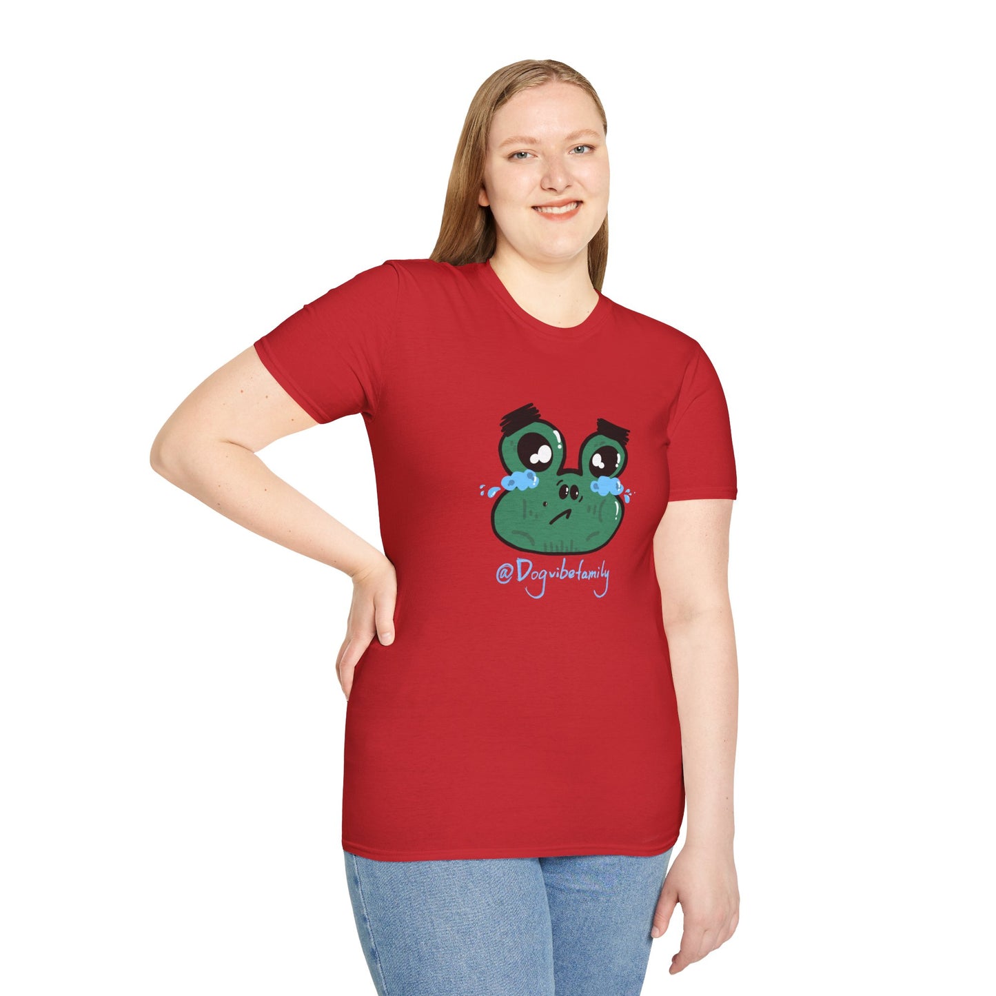 Crying Frog Graphic Tee — Cute Sad Frog Illustration T-Shirt